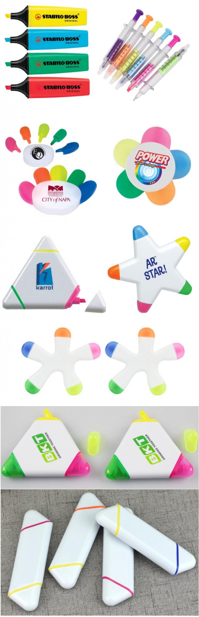 Custom Printed Plastic 5 Colours Fingers Hand Shape Highlighter For Promotions Kids Use 0