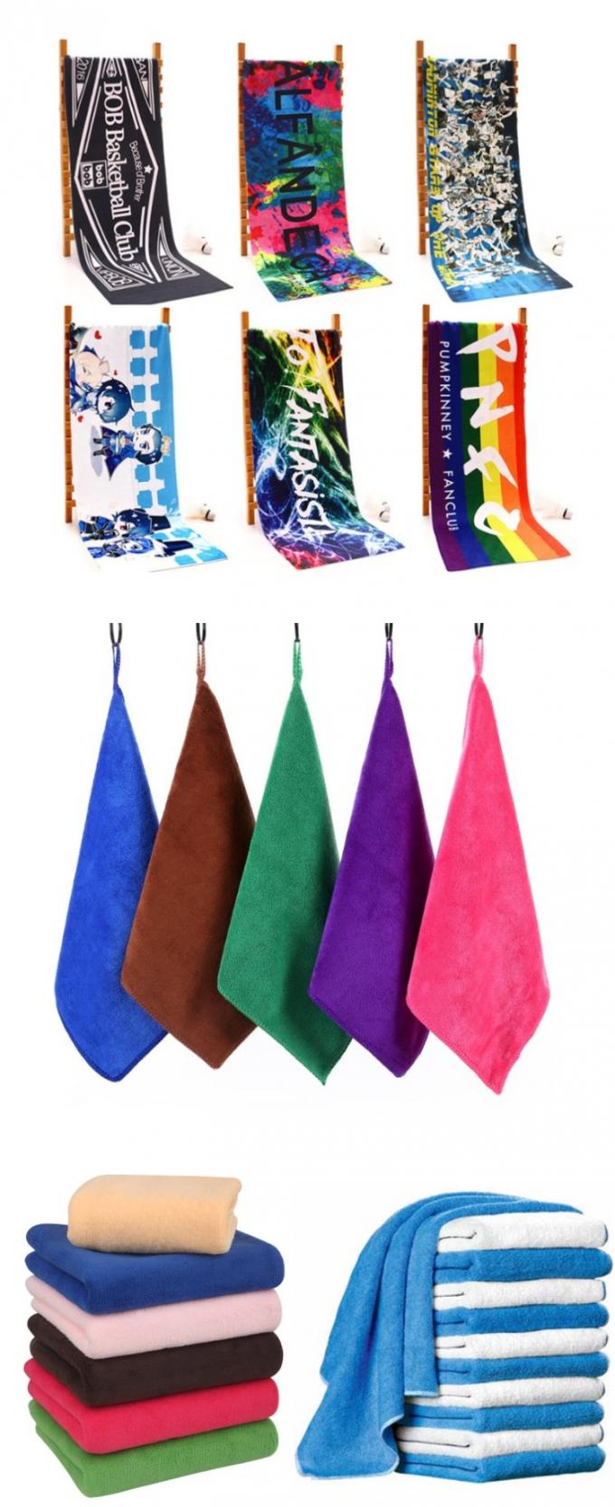 Promotional Custom Full Colour Printed Microfiber Sport Beach Towel Soft Quick Dry 0