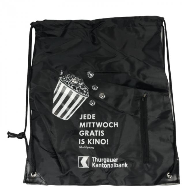 Custom Made Polyester Drawstring Bags With Zip Pouch For Sports Outdoor 0