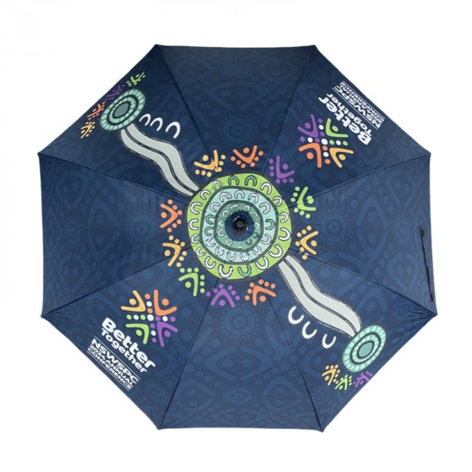 27" Fiberglass Sublimation Straight Umbrella Outdoor Custom Made 1