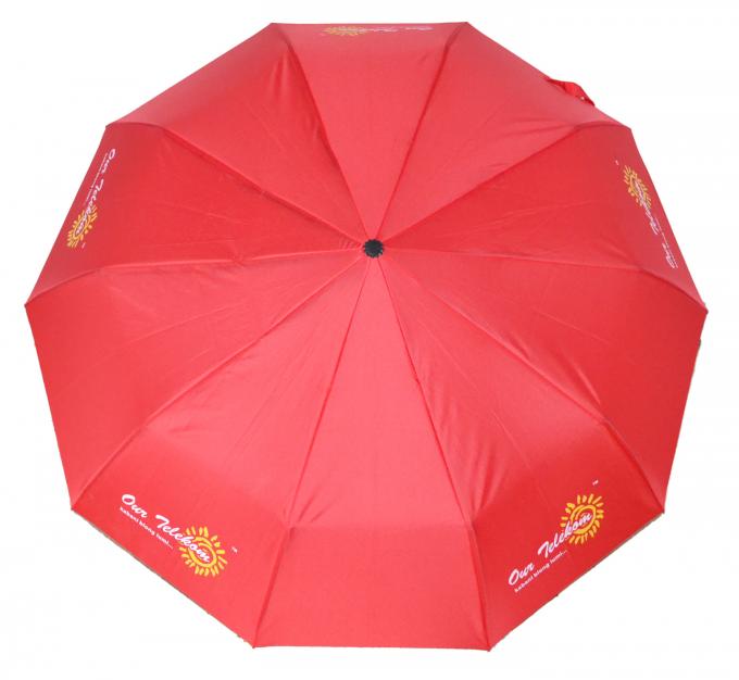 Outdoor 105cm Custom Made Strong Foldable Umbrella 10 Ribs Promotional 0