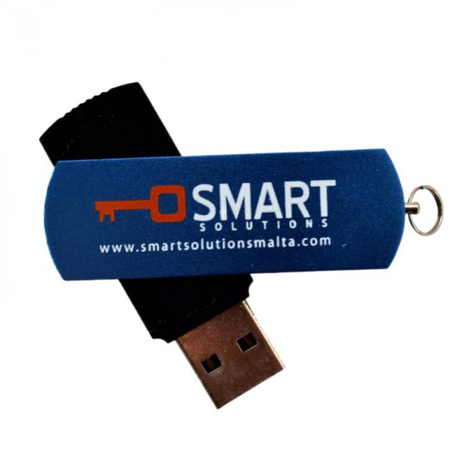 Metal Laser Swivel USB Flash Drives For Promotion Custom Made Logo Plastic 2