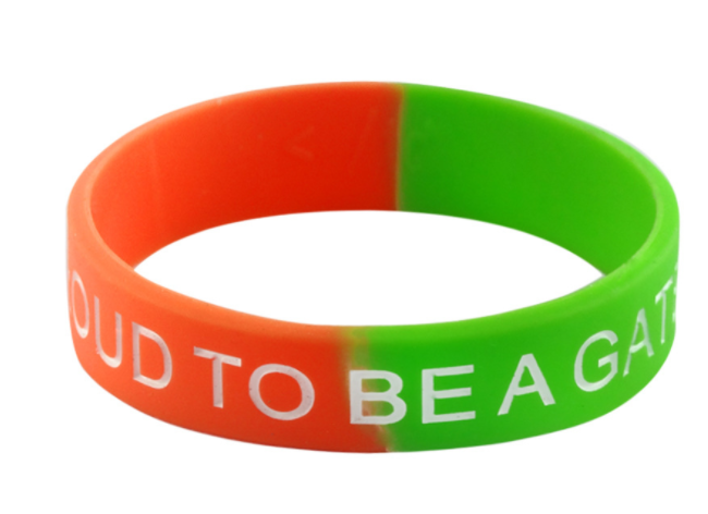 Promotional Embossed Silicone Wristbands Soft Style Thickness 2mm 2