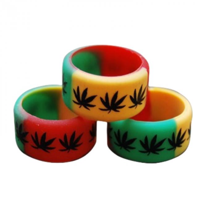 Custom Debossed Silicone Finger Ring With PMS Colour Matched 2