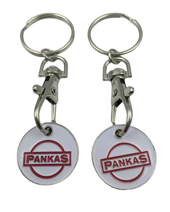 Promotional Custom Size Soft Enamel Metal Trolley Tokens Color Filled Branding 1