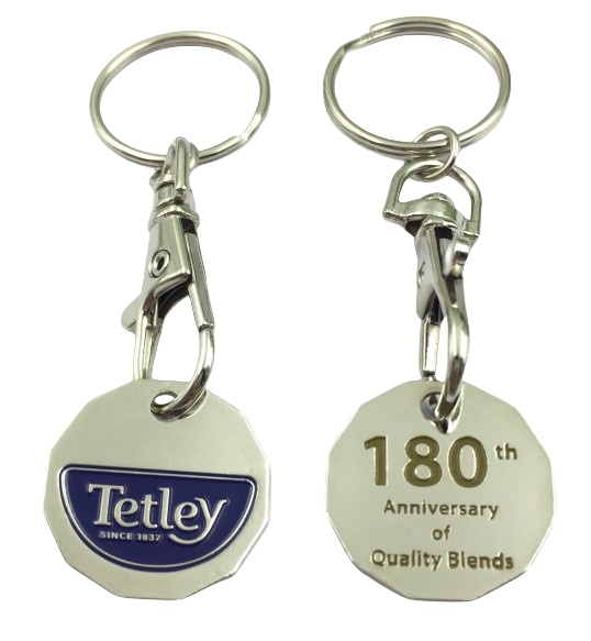 Promotional Custom Size Soft Enamel Metal Trolley Tokens Color Filled Branding 2
