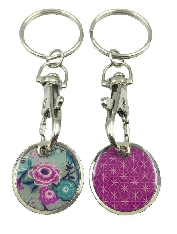 Custom Made Epoxy Dome Trolley Tokens With Customized Design And Logo 0