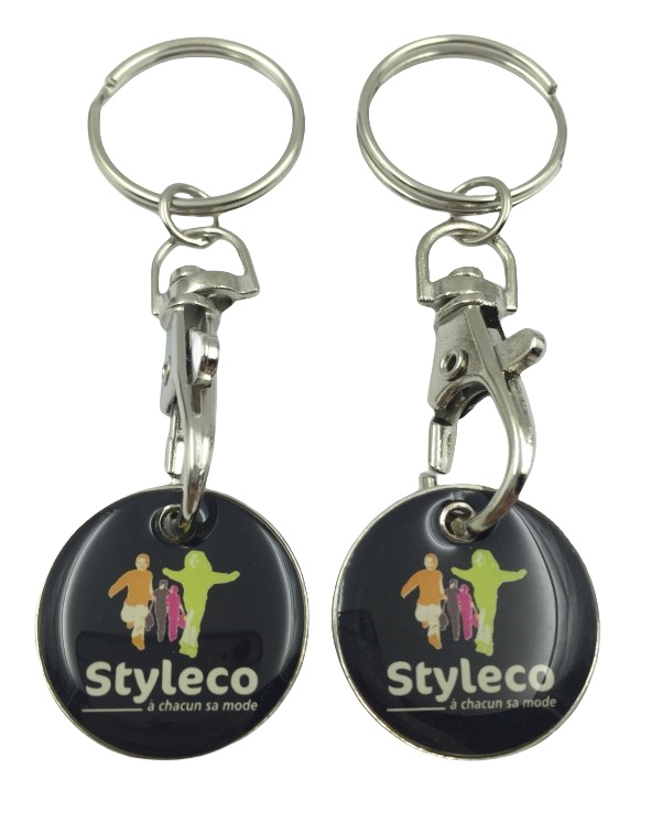 Custom Made Epoxy Dome Trolley Tokens With Customized Design And Logo 1