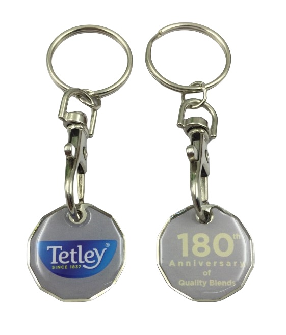 Custom Made Epoxy Dome Trolley Tokens With Customized Design And Logo 2