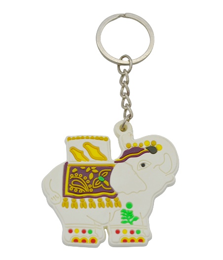 Round Types Soft PVC Keyrings Customized Souvenirs With Logo Design 1
