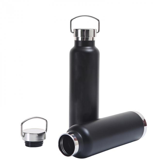 Outdoor 750ml Double Wall Stainless Steel Water Bottles Powder Coating For Promotion 2
