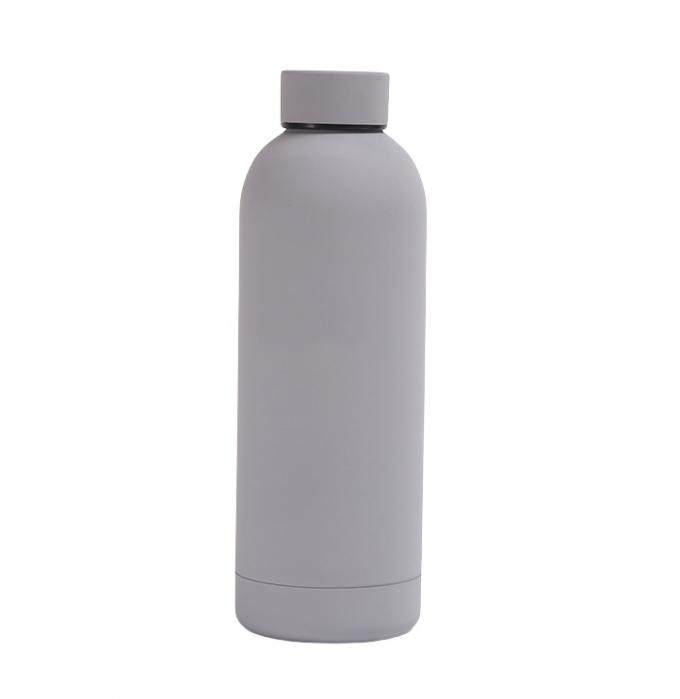 500ml Stainless Steel Drinking Bottles Metal Insulated Macaron Color Rubber Painting  For Outdoor Adventures 3