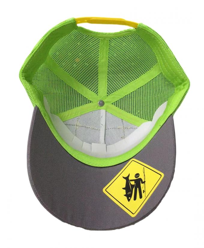 Pre Curved Cotton Mesh Custom Trucker Hat With Embroidery 2