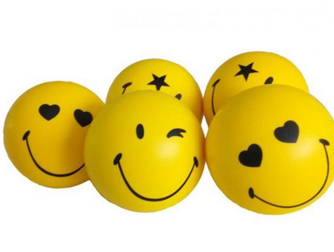 Relieves Stress Assorted Colors PU Stress Balls 6.3cm Size Custom Logo 1
