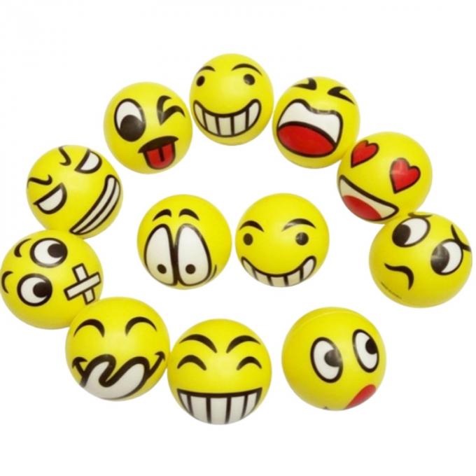 Custom Made PU Foam Emoji Stress Squeeze Balls For Give Away Gifts 1