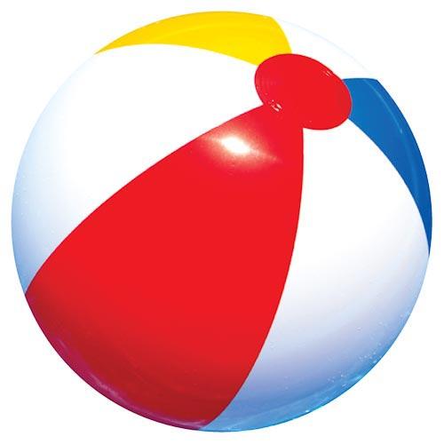 Custom Printed 6 Panels PVC Inflatable Beach Ball For Water Activities 30cm After Inflated 1