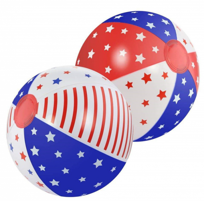 Custom Printed 6 Panels PVC Inflatable Beach Ball For Water Activities 30cm After Inflated 2