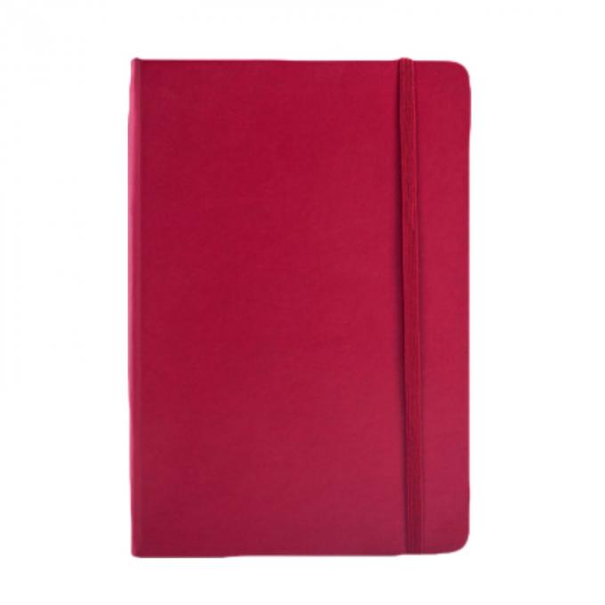 Engraved Logo Hardcover A5 Office PU Notebooks With Elastic Closure 1