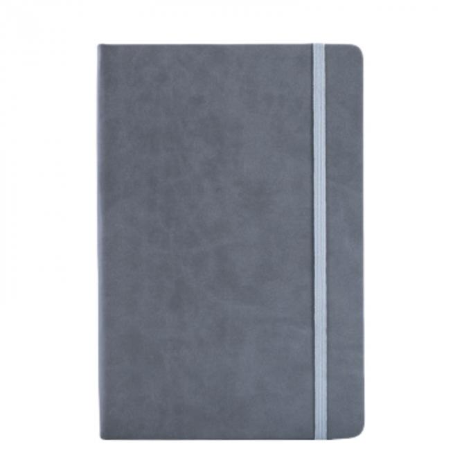 Engraved Logo Hardcover A5 Office PU Notebooks With Elastic Closure 2