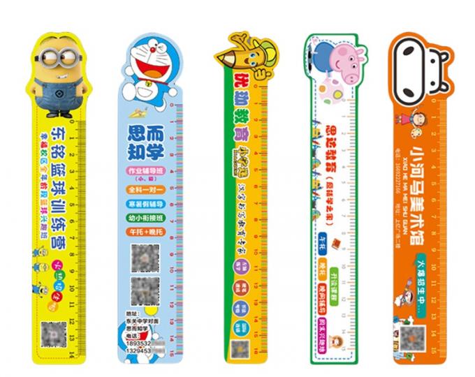 Flexible Full Colour Printed PVC Ruler For Promotions Custom Size And Shape 1
