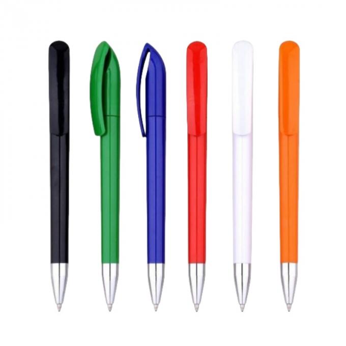 Refillable Black Ink Branding Plastic Ballpoint Pen For Promotional 0