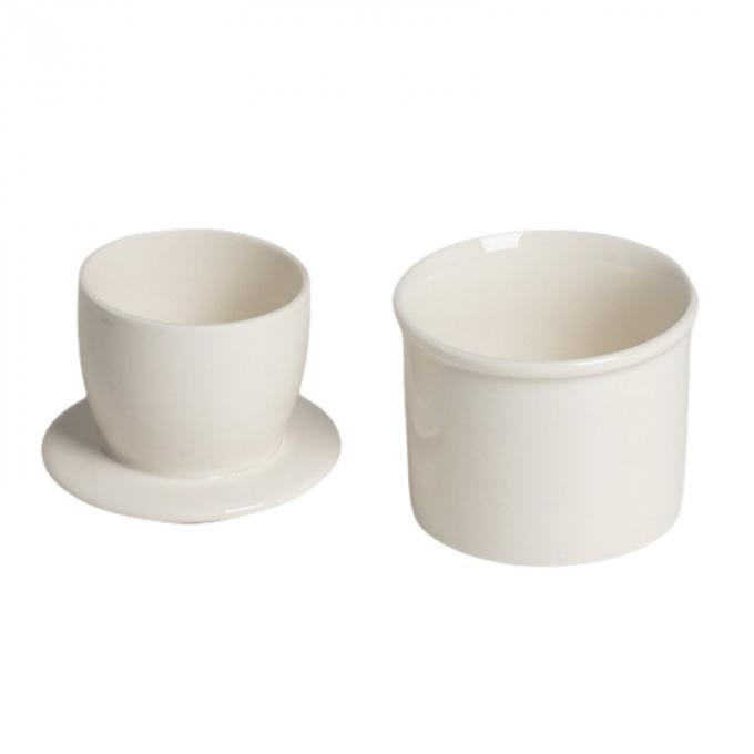 350ml 12oz Creative Embossed Ceramic Butter Bell With Custom Branding Gloss Finish 1