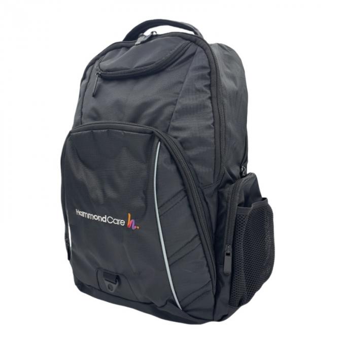 Embroidery Light Weight Backpack With Laptop Pouch Nylon Material For Traveling 3