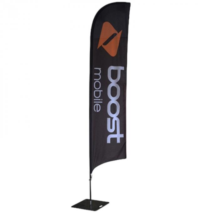 Feather Shape Beach Flag Flying Banners Custom Printed For Beach Activities Events 0