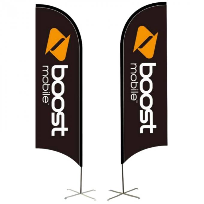Feather Shape Beach Flag Flying Banners Custom Printed For Beach Activities Events 2
