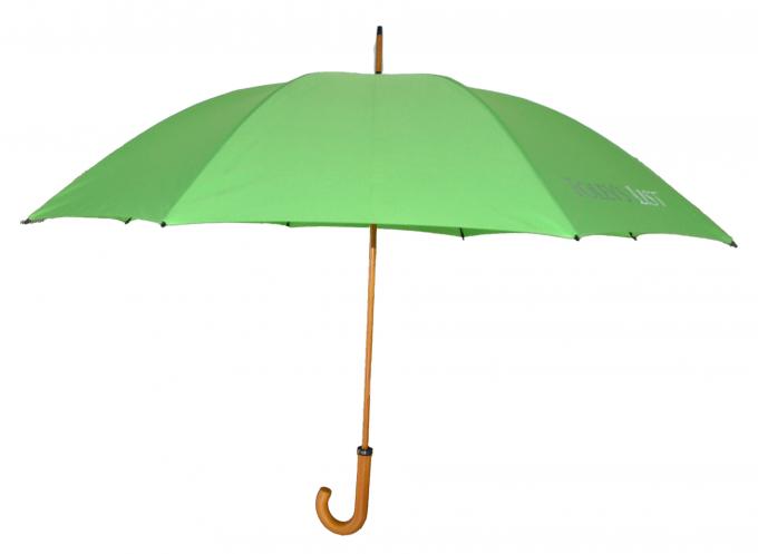 30" Curved Wooden Handle Straight Golf Umbrella For Outdoor Use Custom Made 0