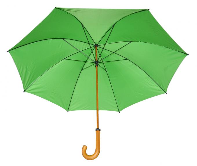 30" Curved Wooden Handle Straight Golf Umbrella For Outdoor Use Custom Made 2