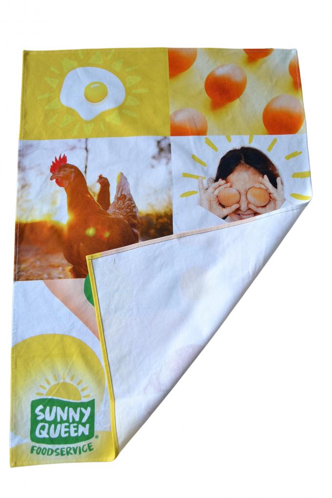 180gsm 240gsm Full Color Printed Cotton Tea Towels For Promotion 0