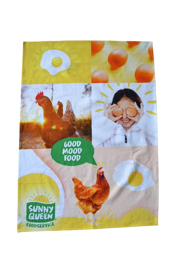 180gsm 240gsm Full Color Printed Cotton Tea Towels For Promotion 1