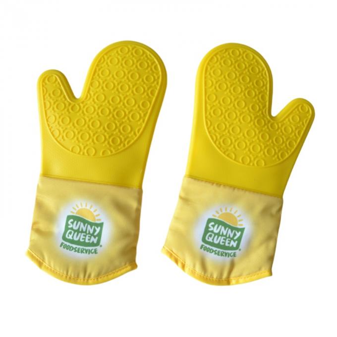 Heavy Weight Full Sublimation Printed Silicone Oven Mitt With Cotton Lining For Kitchen 0