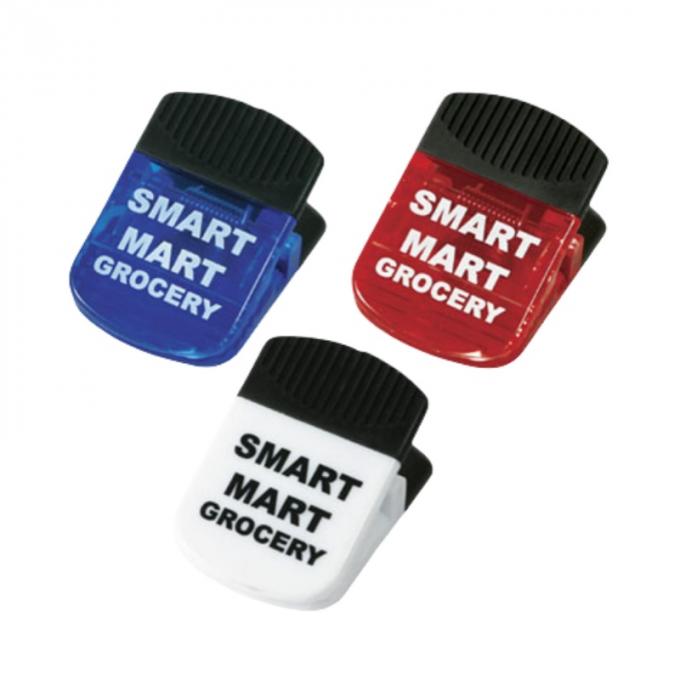 Promotional Printed Plastic Magnet Clip With Solid Color For Fridge 2