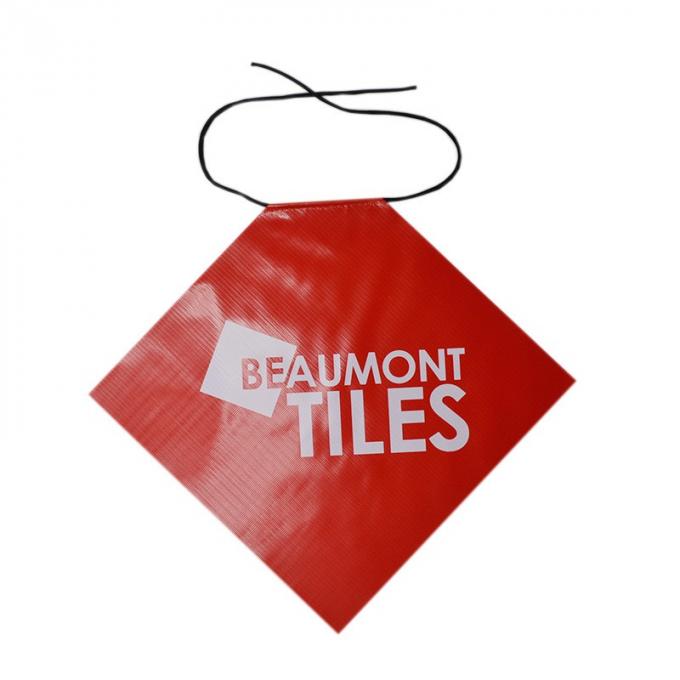 Promotional Square Shape Hanging PVC Safety Flag For Cars Or Trucks 1