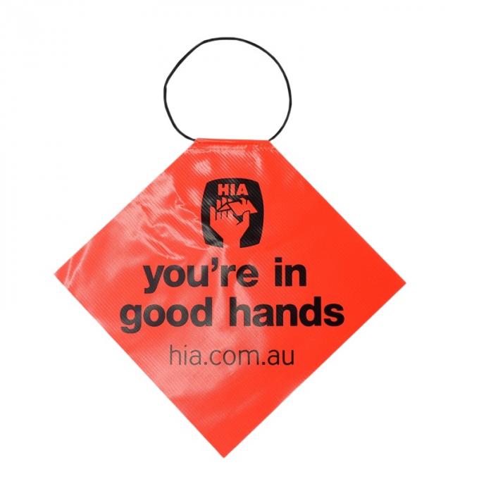 Promotional Square Shape Hanging PVC Safety Flag For Cars Or Trucks 2