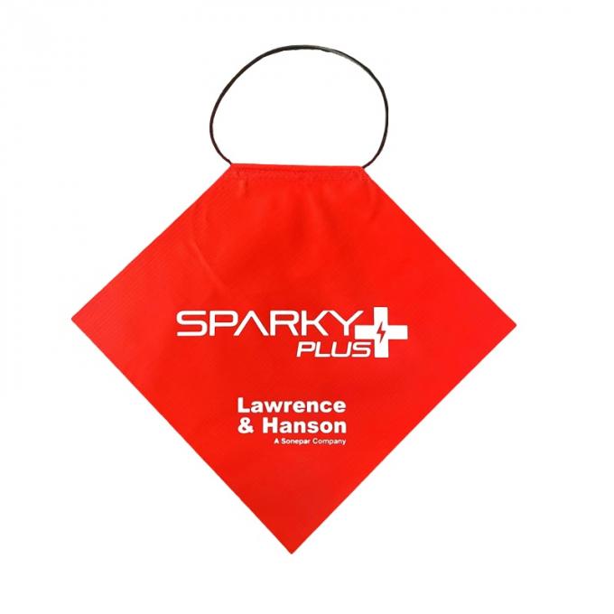 Cars Or Trucks Hanging PVC Warning Safety Flag With Square Shape 0