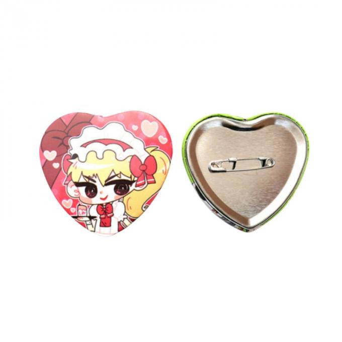 Full Color Printed Star Shape Tinplate Button Pin Badges For Promotion 1