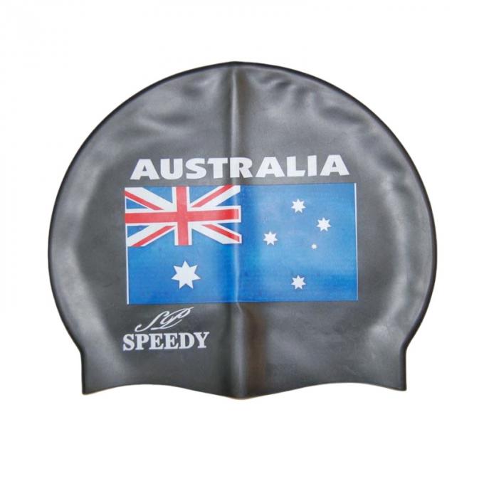 Kids Adults Size Waterproof Silicone Swimming Cap With Custom Printing 0