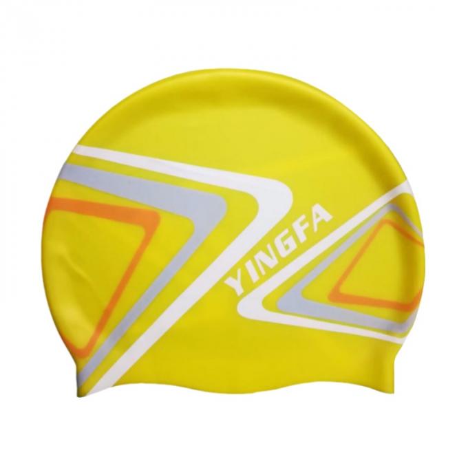 Kids Adults Size Waterproof Silicone Swimming Cap With Custom Printing 2