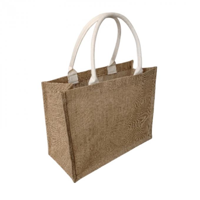 Promotion Reusable Embroidery Natural Jute Bags For Shopping 0