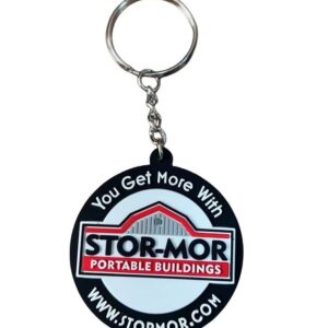Round Types Soft PVC Keyrings Customized Souvenirs With Logo Design